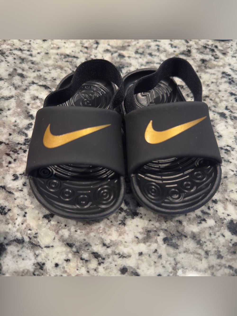 NWT - Nike Kids' Black Slides